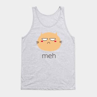 Sarcastic Funny Angry Cat MEH Halloween Tank Top